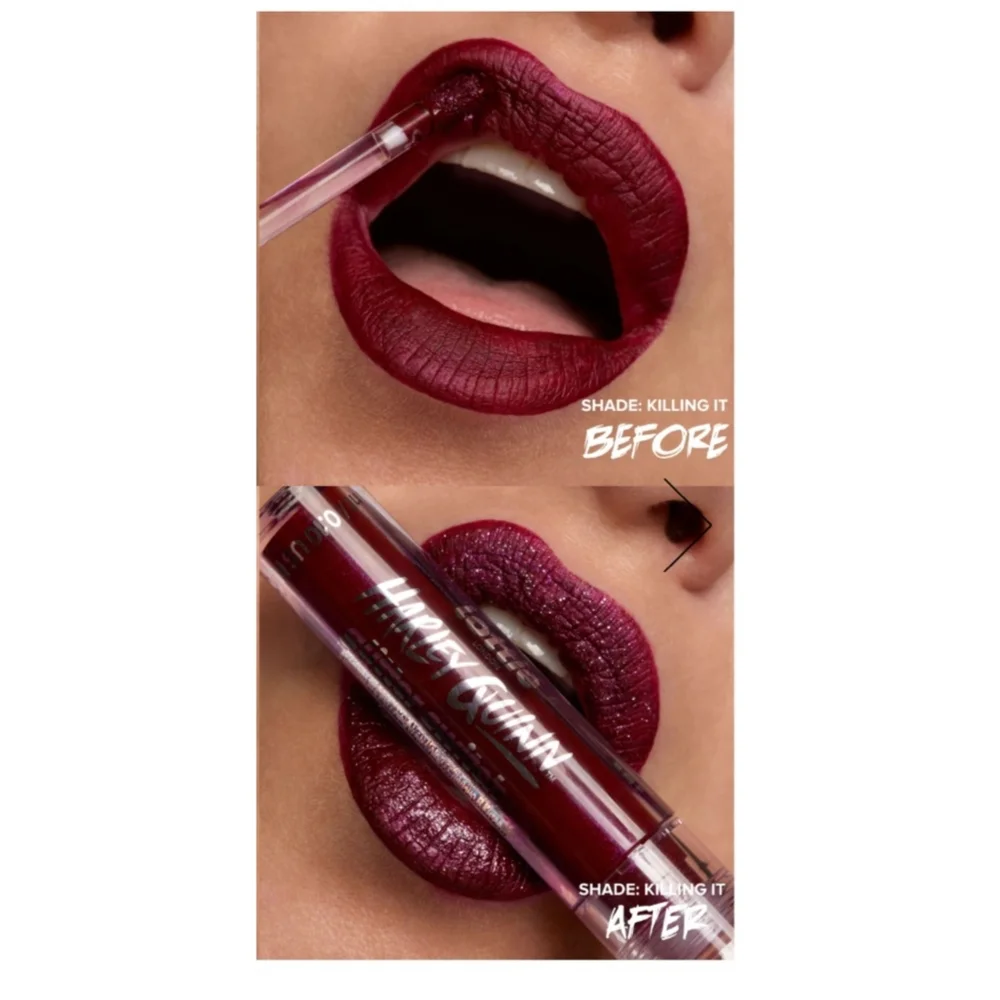 Lottie London x Harley Quinn collection: Glitter Switch Lipstick - Killin It - Picture 4 of 5
